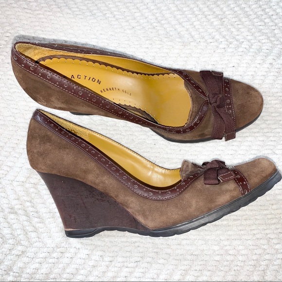 Kenneth Cole Reaction Brown Heel Brown Size 9 - Picture 1 of 13